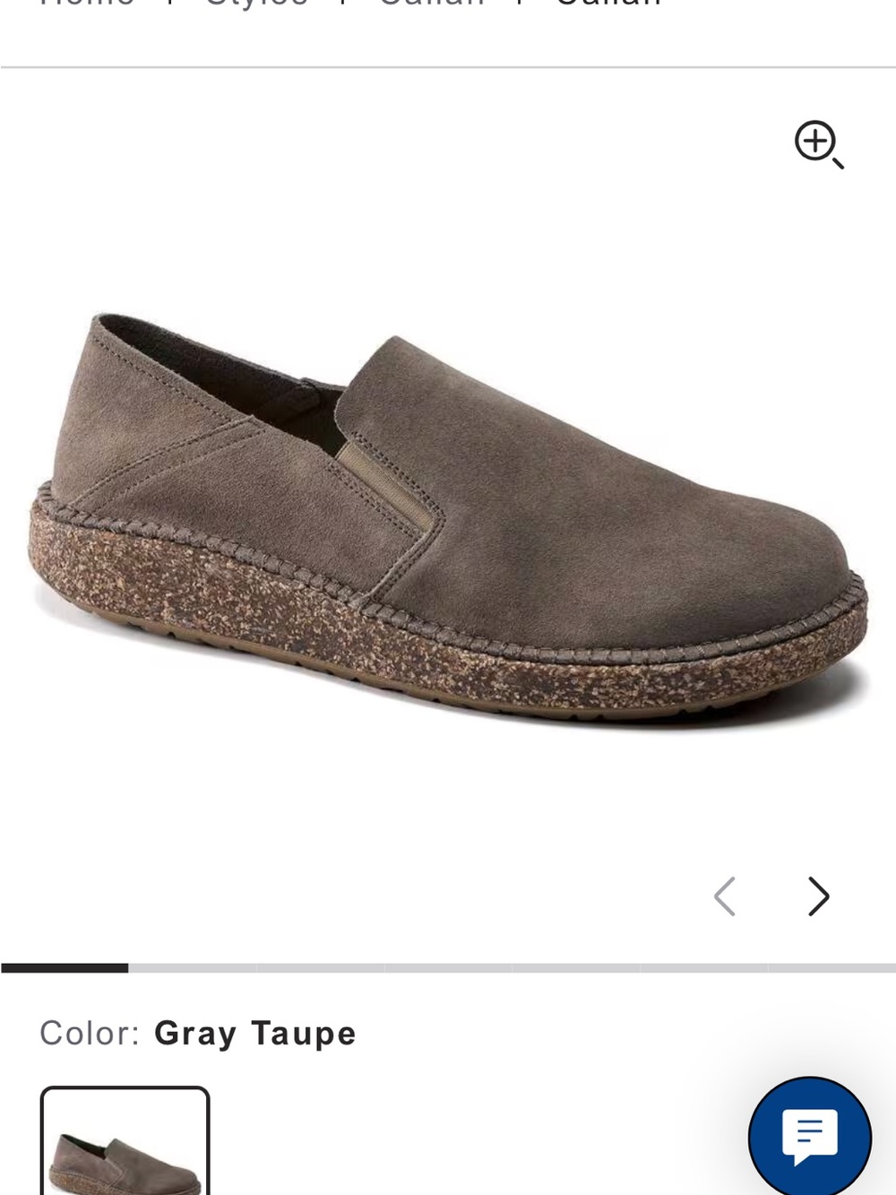 Birkenstock Gray Taupe Suede Slip-On Callan Loafer